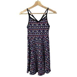 PINK Victoria's Secret Colorful Geometric Printed Skater Fit & Flare Dress XS